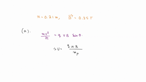 a-beam-of-protons-moves-in-a-circle-of-radius-021-m-the-protons-move-perpendicular-to-a-035-t-magnetic-field-a-what-is-the-speed-of-each-proton-b-determine-the-magnitude-of-the-centripetal-f-14767