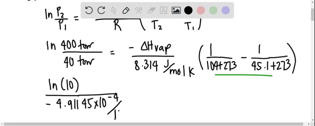 SOLVED: Octane has a vapor pressure of 40 torr at 45.1Â°C and 400 torr ...