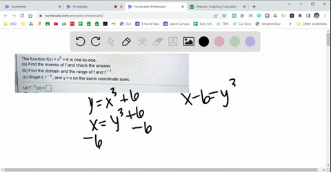 the-function-fx-x3-6-is-one-to-one-a-find-the-inverse-of-f-and-check-the-answer-b-find-the-domain-and-the-range-of-f-and-c-graph-f-f-1-and-yxon-the-same-coordinate-axes-a-f-1x-01175