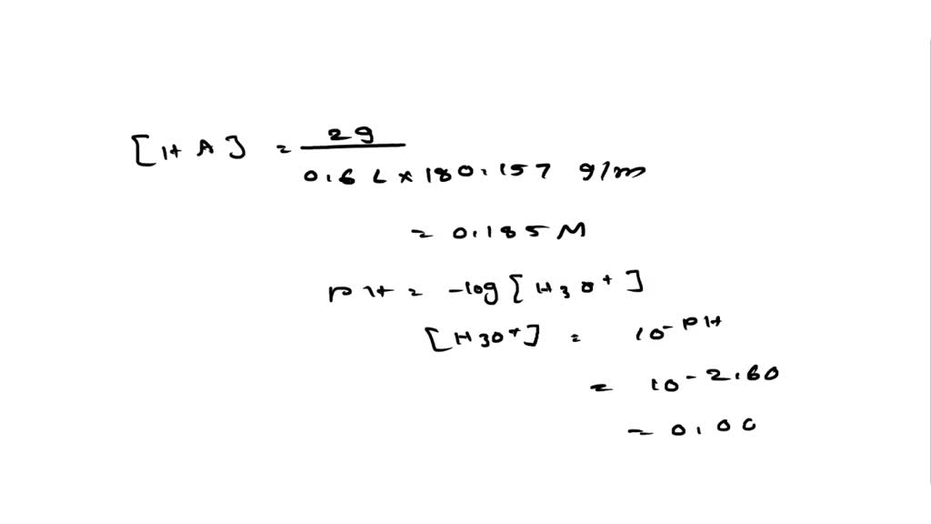 SOLVED Aspirin (acetylsalicylic acid, C9H8O4) is a weak monoprotic