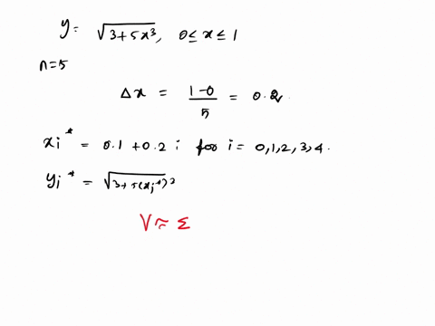 use-the-midpoint-rule-with-n-5-to-estimate-the-volume-v-obtained-by-rotating-about-the-y-axis-the-region-under-the-curve-y-sqrt3-5x3-0-x-1-round-your-answer-to-two-decimal-places-62787
