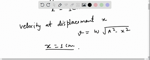 a-particle-executes-linear-simple-harmonic-motion-with-an-amplitude-of-2-cm-when-the-particle-is-at-1-cm-from-the-mean-position-the-magnitude-of-its-velocity-is-equal-to-that-of-its-acceleration-the-6