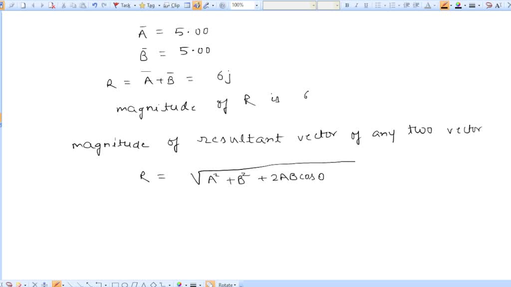 Vectors A And B Have Equal Magnitudes Of 5.00. The Sum Of A And B Is ...