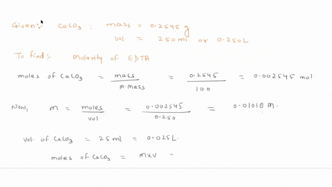 edta-standardization-data-from-titrations-the-above-edta-solution-was-standardized-against-exactly-02545-calcium-carbonate-dissolved-exacty-250-ml-and-as-described-in-the-protocol-a-25-ml-al-67842