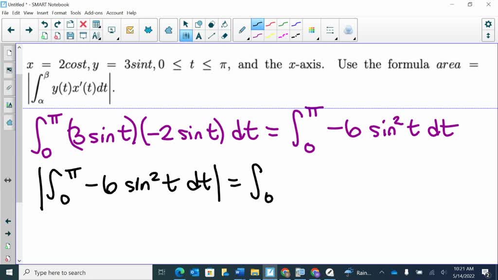 SOLVED: 7. Determine the area of the given region. Use the 1st ...