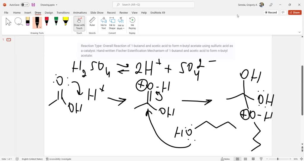 SOLVED: Reaction Type: Overall Reaction Of 1-butanol And Acetic Acid To ...