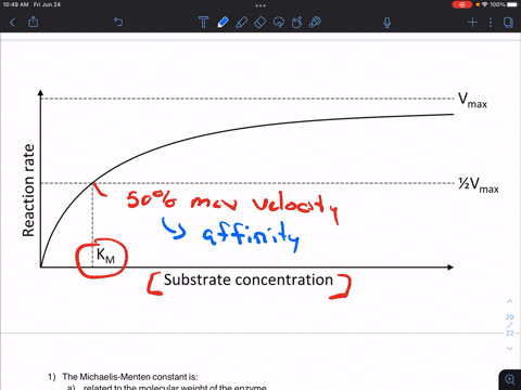 1-the-michaelis-menten-constant-is-related-to-the-molecular-weight-of-the-enzyme-a-measure-of-the-resistance-of-the-enzyme-to-denaturation-reflection-of-the-percentage-of-polar-amino-acids-i-04504
