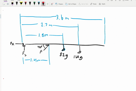 27-m-examine-the-diagram-0-the-left-if-the-horizontal-uniform-36-m-long-beam-has-mass-of-82-kg-and-the-location-of-the-support-beam-is-14-m-from-the-wall-what-force-is-the-support-beam-suppl-48843