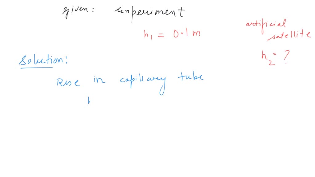 SOLVED In a surface tension experiment with a capillary tube water