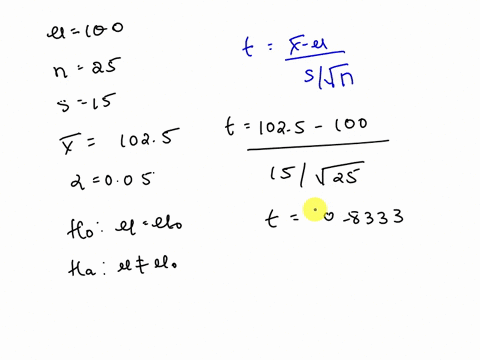 05-for-a-two-sided-test-with-null-ho-100_-sample-size-25-sample-mean-1025-sample-standard-deviation-15-significance-level-005-what-is-your-conclusion-if-we-know-the-true-is-actually-102-what-16734