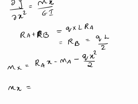 a-fixed-end-beam-ab-of-length-l-supports-a-uniform-load-of-intensity-q-see-figure-beginning-with-the-second-order-differential-equation-of-the-deflection-curve-the-bending-moment-equation-ob-27514