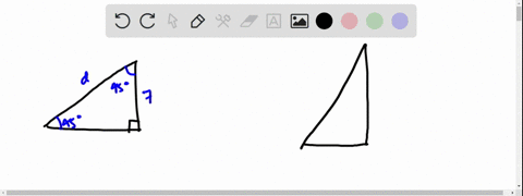 for-the-right-triangles-below-find-the-exact-values-of-the-side-lengths-d-and-a-if-necessary-write-your-responses-in-simplified-radical-form-d-63498