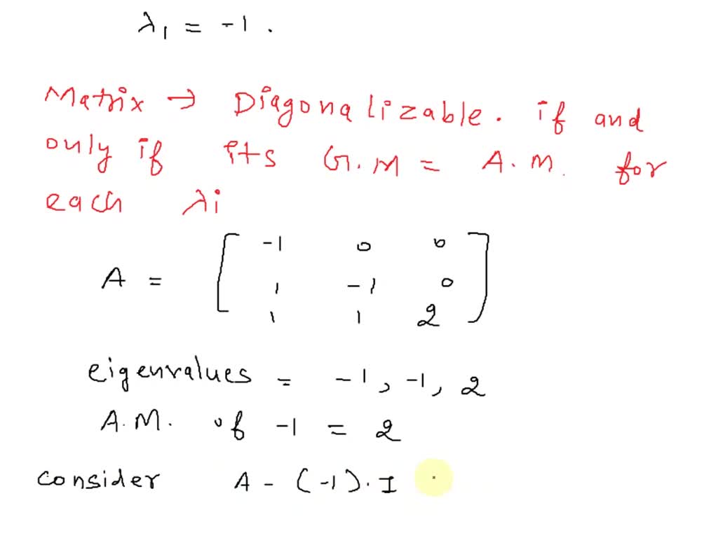 Solved: 'give An Example Of A 3 X 3 Matrix With Eigenvalues Of 2, 2,and 