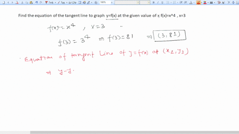 find-the-equation-of-the-tangent-line-to-graph-yfx-at-the-given-value-of-x-fxx4-x3-38374