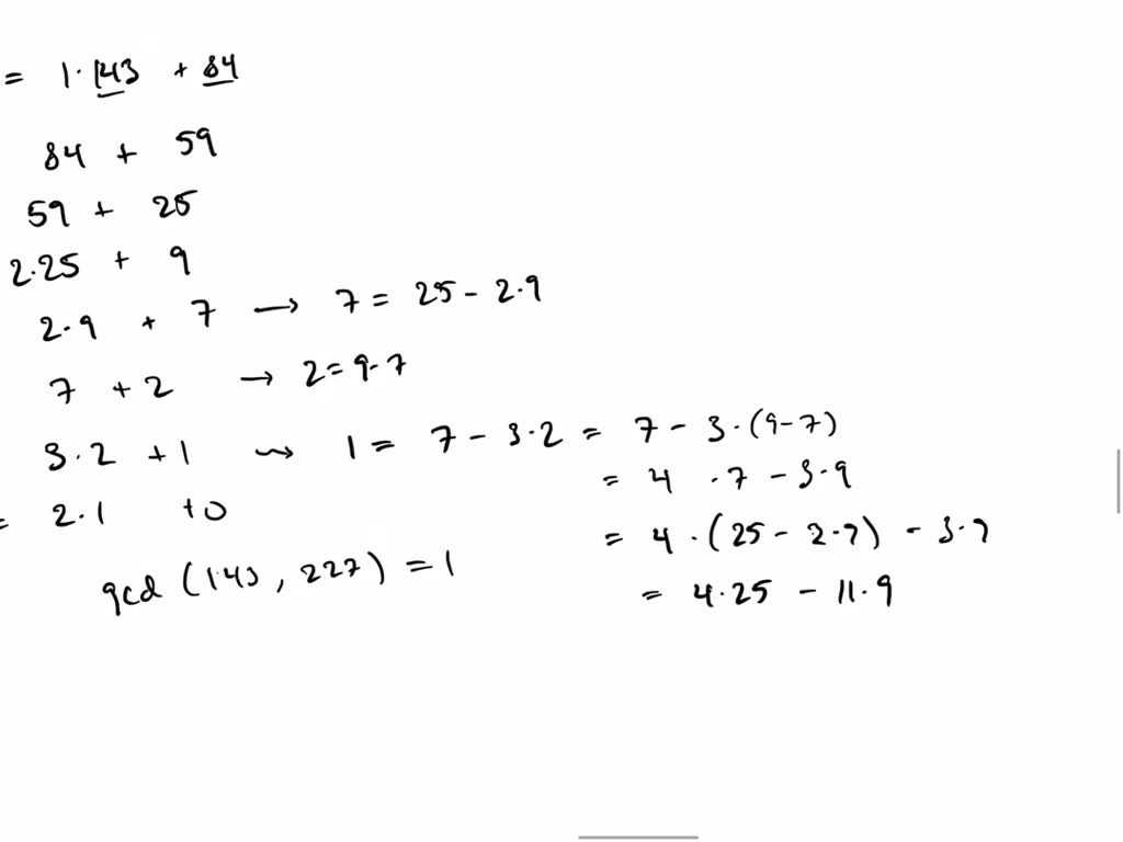 solved-use-the-euclidean-algorithm-to-obtain-integers-x-and-y