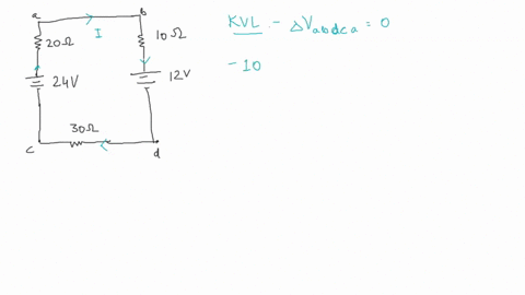 example-2-use-kvl-kcl-and-an-appropriate-circuit-solving-technique-to-solve-for-the-currents-and-voltages-in-each-element-of-the-following-circuit-b-compute-the-power-dissipated-by-each-resi-34057