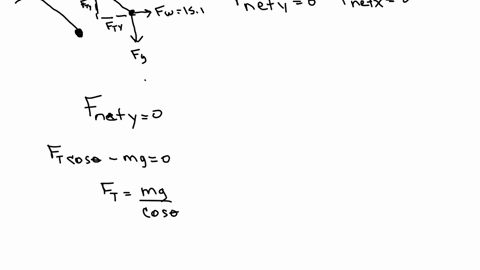am-125-kg-object-hangs-in-equilibrium-at-the-end-of-a-rope-taken-a8-massless-while-a-wind-pushes-the-object-with-fw-151-n-horizontal-force-find-the-magnitude-of-the-tension-in-the-rope-and-t-58848