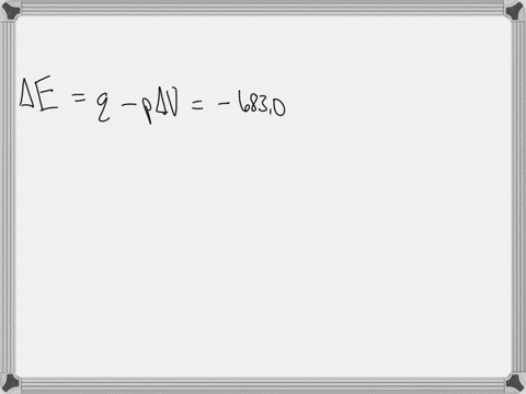 when-1000-moles-of-h2g-reacts-with-5000-mol-of-o2g-to-form-1000-mol-of-h2ol-at-25c-and-a-constant-pressure-of-100-atm-if-6830-kj-of-heat-are-released-during-this-reaction-and-pv-is-equal-to-3700-kj-th