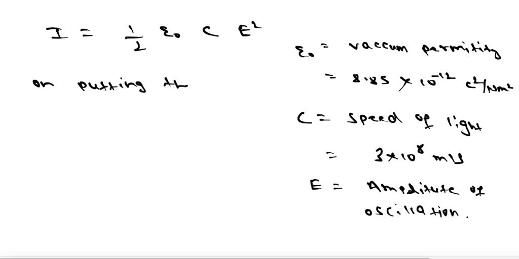 SOLVED: A microwave oven operates at 2.4 GHz with an intensity inside ...