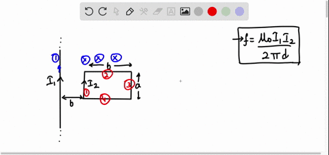 the-infinite-straight-wire-shown-in-the-accompanying-figure-carries-a-current-i_1-the-rectangular-lo-03481