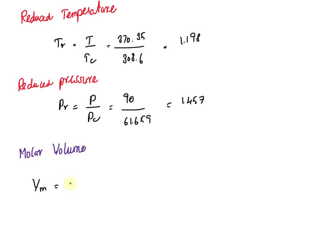 SOLVED Ethylene CH2 has a critical pressure of P 61.659 atm and