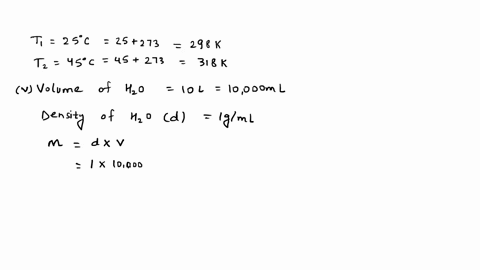 what-is-the-molar-enthalpy-change-for-heating-10-liters-of-water-from-25-to-45o-celsius-what-is-it-for-100-ml-of-water-72436