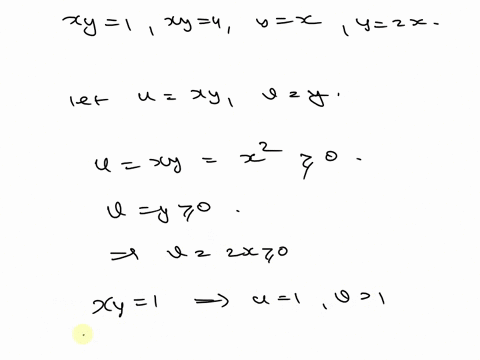area-of-the-region-in-the-first-quadrant-bounded-by-the-curves-xy-1-xy4-yx-y2x-use-a-change-of-variables-10088