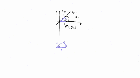 a-circle-of-radius-1-in-the-first-quadrant-is-tangent-to-the-x-axis-and-the-line-yx-what-is-the-x-coordinate-of-the-center-77774