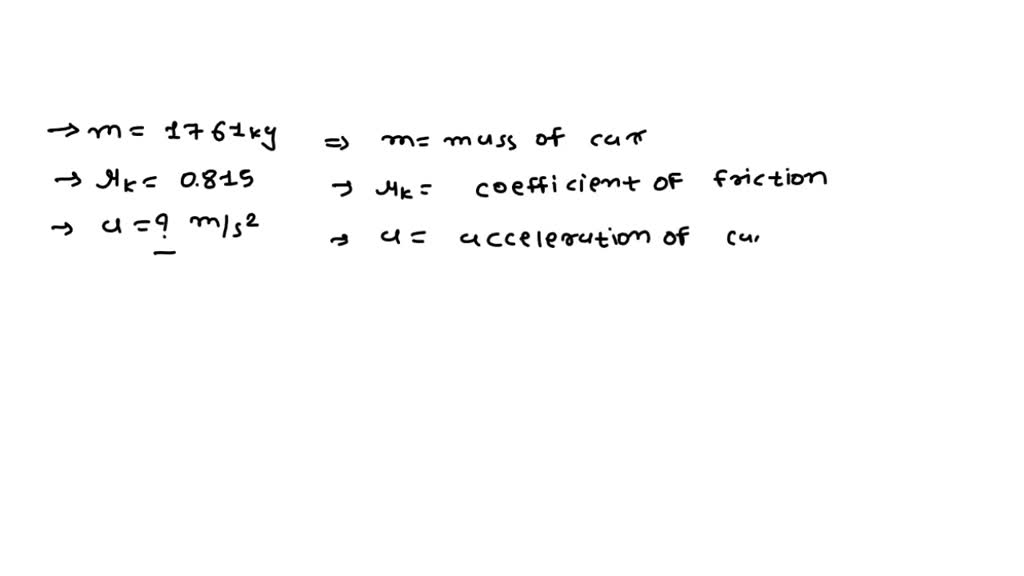 SOLVED A car skids to a stop to avoid a crash. Some physical