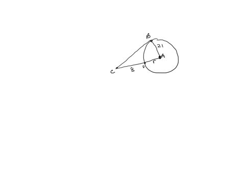 pointa-is-the-centre-of-a-circle-and-bc-is-a-tangent-t0-the-circle-ab-21-cm-and-ce-8-cm-t-a-what-is-the-length-of-bc-submit-and-explein-21-cm-8-cm-10269