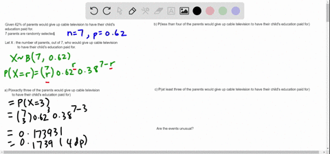 find-the-indicated-probabilities-using-the-geometric-distribution-the-poisson-distribution-or-the-binomial-distribution-then-determine-if-the-events-are-unusual-if-convenient-use-the-appropr-74633