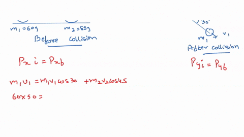 solution-de-collides-with-an-85-of-50-mass-horizontal-velocity-below-the-horizontal-and-the-85-mass-with-a-60-gm-travel-300-mass-of-each-mass-after-speed-impact-after-collision-the-60-g-hori-63155