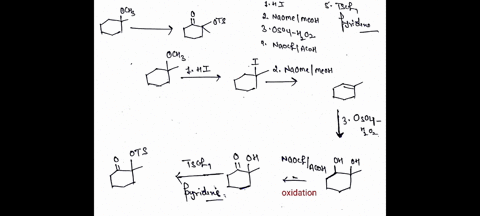 complete-the-following-multistep-synthesis-by-dragging-the-reaction-conditions-provided-below-ocha-ots-5-steps-coric-h2s04-heat-kcn-tscl-pyridine-1-os04-2-h2o2-soci2-pbr3-iscl-pyridine-mesh-89143