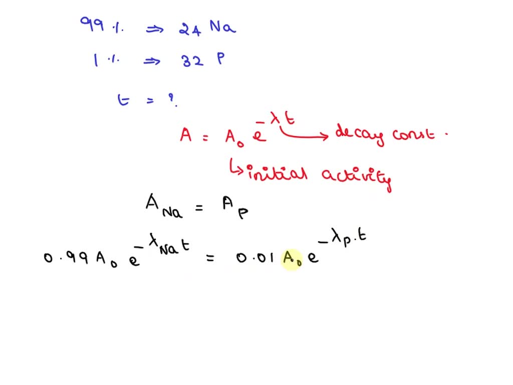 solved-in-a-mixture-of-two-radioisotopes-99-of-the-activity-is-due