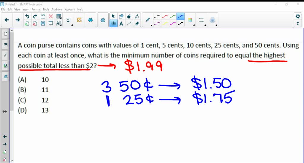 Word problems- coins - Bow Valley College