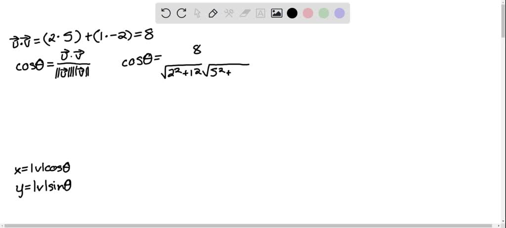 SOLVED: 1a. By using the following information, find the angle between ...