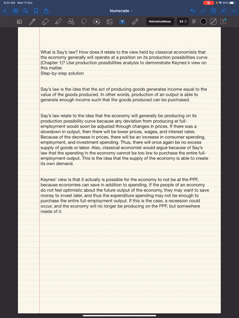 what-is-says-law-how-does-it-relate-to-the-view-held-by-classical-economists-that-the-economy-generally-will-operate-at-a-position-on-its-production-possibilities-curve-chapter-1-use-production-possib