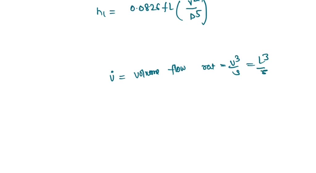 SOLVED The head loss for a certain circular pipe is given by hL = 0