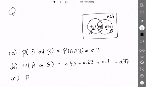 9-10-the-venn-diagram-below-represents-probabilities-for-events-a-and-b_-determine-each-probability-a-p-a-and-b-023-p-aor-b-c-pnot-a-and-not-b-043-011-023-pab-a-b-e-pba-74268