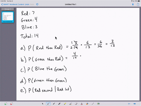 a-box-contains-7-red-balls-4-green-balls-and-3-blue-balls-you-pull-2-balls-from-the-box-one-at-a-time-without-replacement-leave-all-answers-as-fractions-find-the-probability-of-the-following-a-pred-on