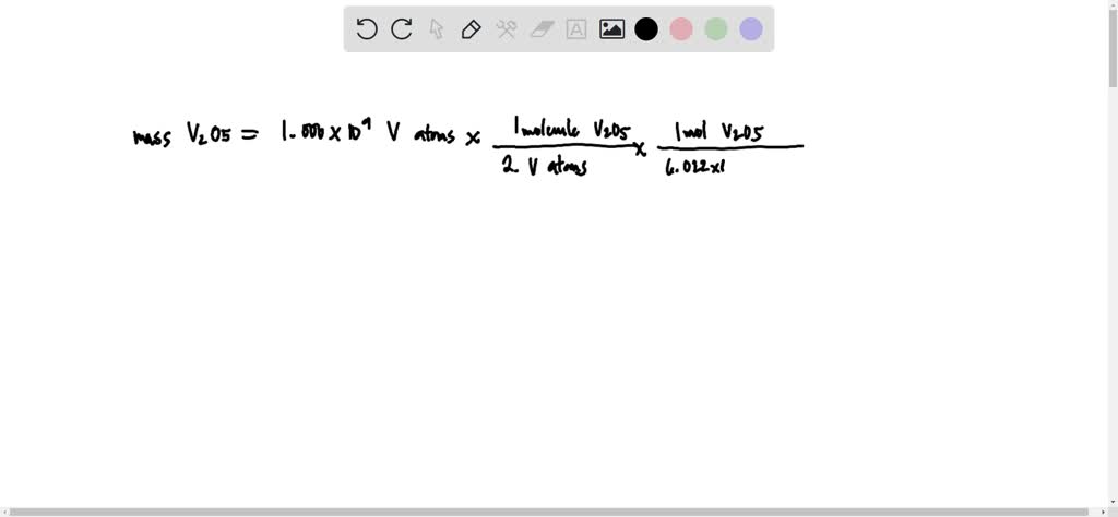 SOLVED: Calculate the mass of vanadium(V) oxide (V2O5) that contains a ...