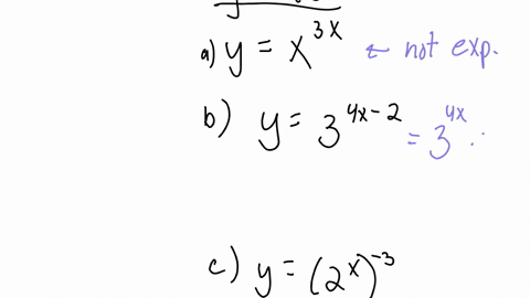 example-321-write-each-exponential-function-in-the-form-ya-bx-if-the-function-is-not-an-exponential-function-state-that-fact-a-yx3-x-b-y34-x-2-c-yleft2xright-3