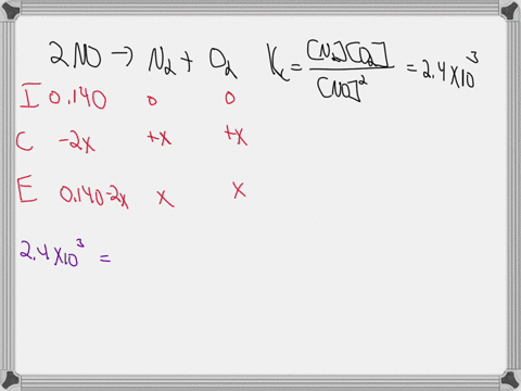 at-2000c-the-equilibrium-constant-for-the-reaction-is-kc-24-103-2-nog-n2g-o2g-if-the-initial-concentration-of-no-is-0140-m-what-are-the-equilibrium-concentrations-of-no-n2-and-o2o2-____-mn2-94027