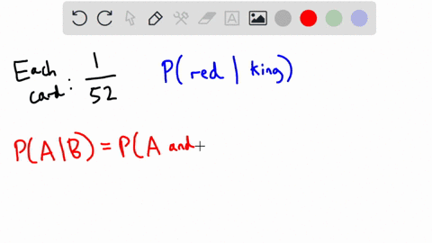 a-card-is-selected-at-random-from-a-standard-52-card-deck-assuming-all-cards-are-equally-likely-to-be-selected-what-is-the-probability-that-a-red-card-was-selected-given-that-a-king-was-sele-33517