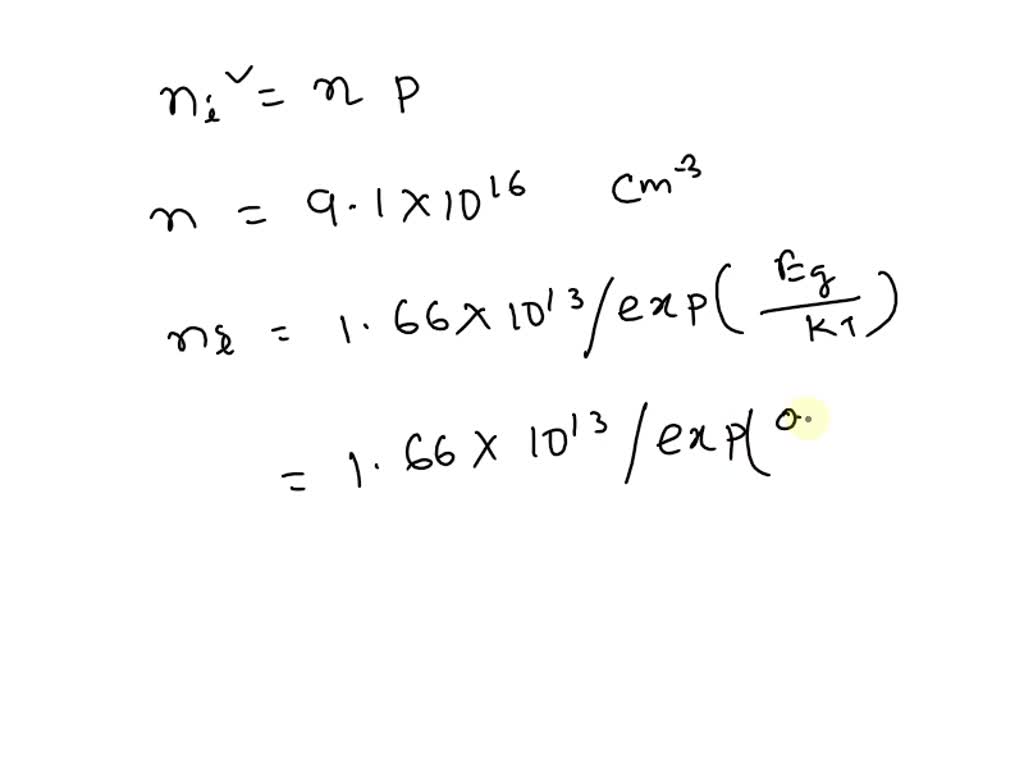 Question 1: The intrinsic carrier concentration of germanium (Ge) is ...