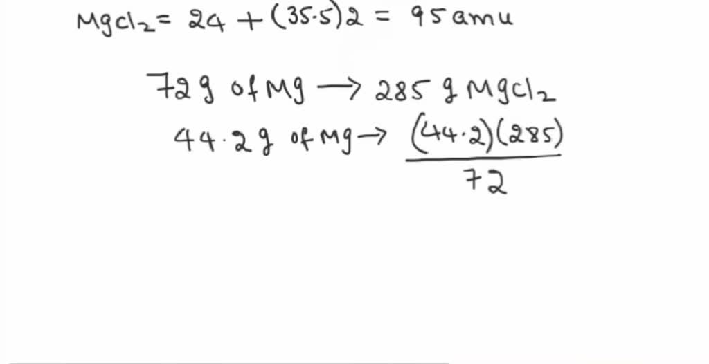 SOLVED Magnesium reacts with iron(III) chloride to form magnesium