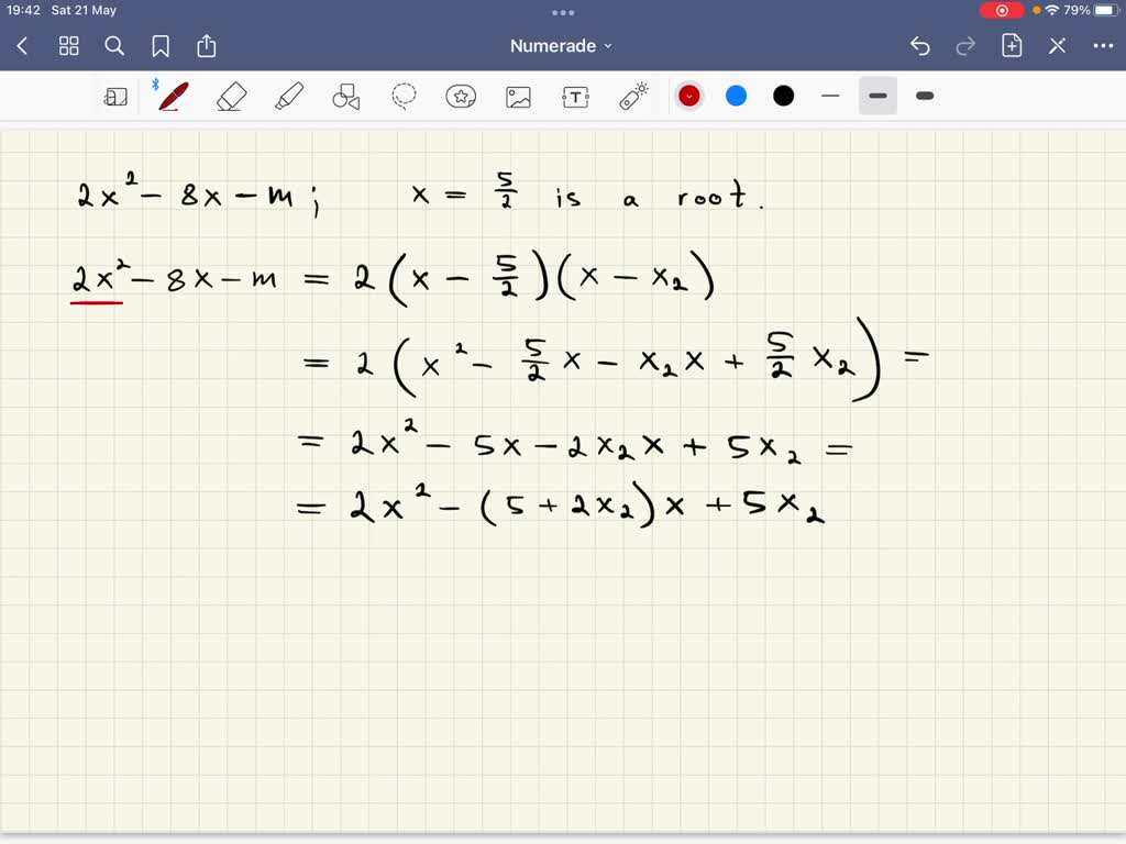 8 x square 2 x 1 is equal to zero