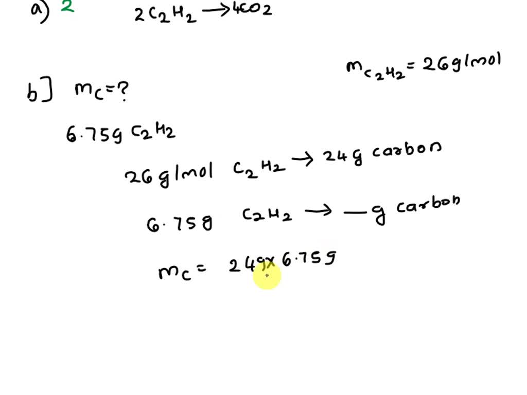 SOLVED: Acetylene, C2H2, is a combustible gas that is commonly used in ...