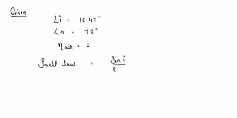 a-block-of-material-is-surrounded-by-air-a-beam-of-light-in-the-material-strikes-the-boundary-at-an-angle-of-1647-degrees-from-the-normal-if-it-leaves-the-material-at-an-angle-of-780-degrees-04744