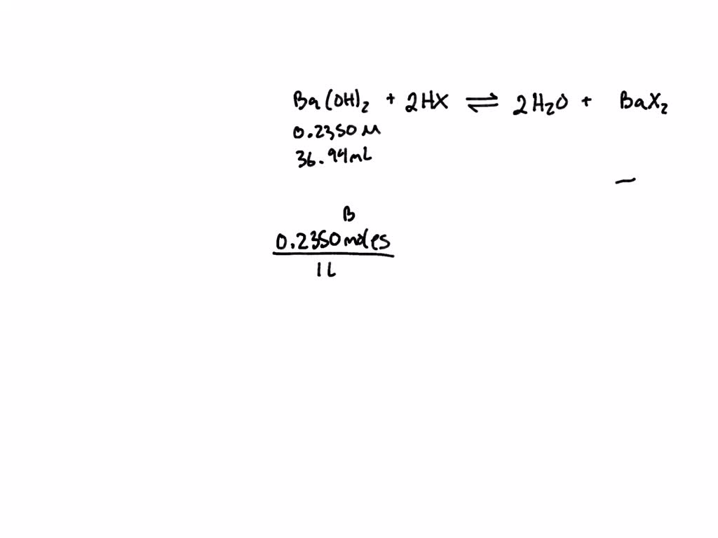 SOLVED: A sample of an unknown monoprotic acid was titrated with 0.2350 ...